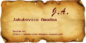 Jakubovics Amadea névjegykártya